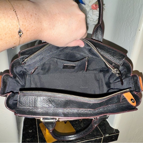 Coach 2016 Swagger 27 Canyon Quilt Denim Patchwork 2-way bag Pebble Leather- EUC - Picture 11 of 16